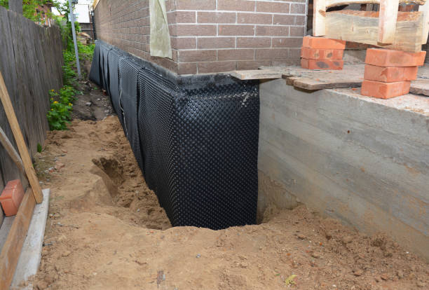 Happy homeowners after waterproofing job in Elmwood